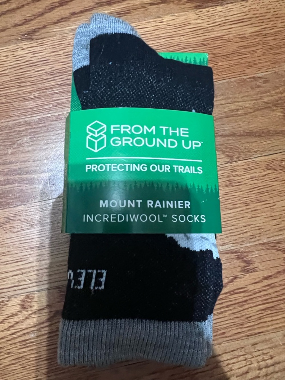 Mount Rainier IncrediWool Athletic Socks - Black & Gray NTW